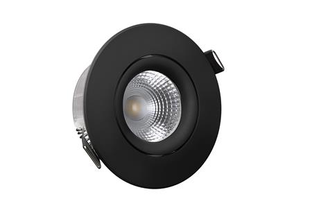 Downlight 6,8W Ljusflöde: 550lm 3000K, 475lm 2700K. RA92. 40 graders spridningsvinkel, fasdimringsbar, svart. | N - A | GameStuff