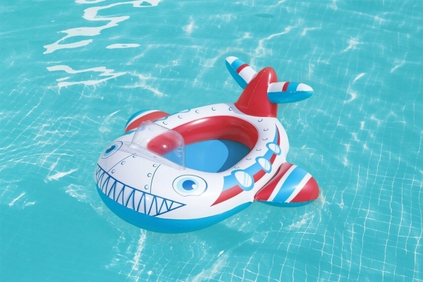 Bestway oppustelige flyvemaskine-badepontoner til børn 3+ BESTWAY 109x97cm + oppustelig hastighed