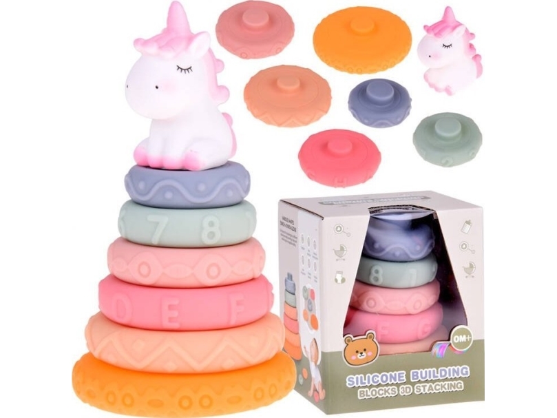 Yokomisiad Søde pyramideblokke med rør Unicorn Gummi sensorisk ZA5172
