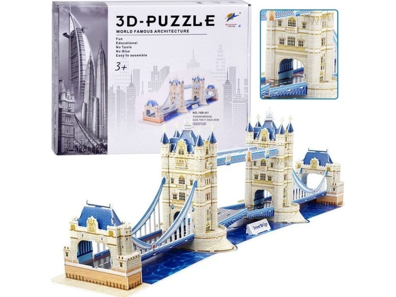 Jokomisiada 3D Tower Bridge 120-brikker rumligt puslespil London ZA5399