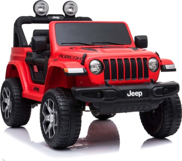 Super-Toys Jeep Wrangler Rubicon Mjuka Hjul, Mjukt Säte, 4X4, Fullt Utrustat - Lake/Dk-Jwr555