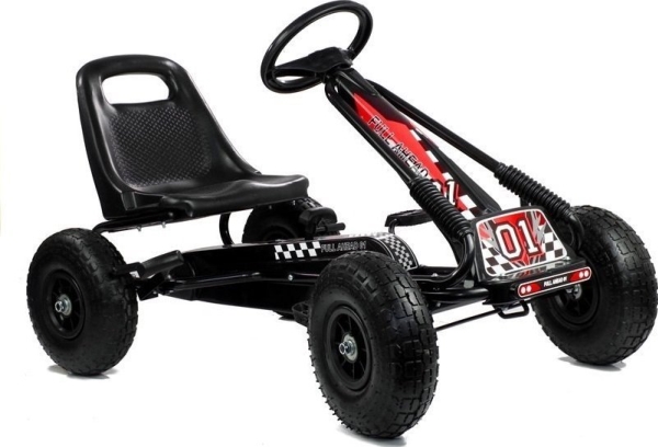 Lean Cars Gokart Czarny A-15 Pompowane Koła LEAN CARS