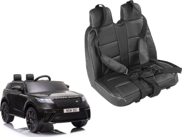 Lean Cars Odinė sėdynė vaikiškam elektromobiliui Range Rover QY2088, juoda