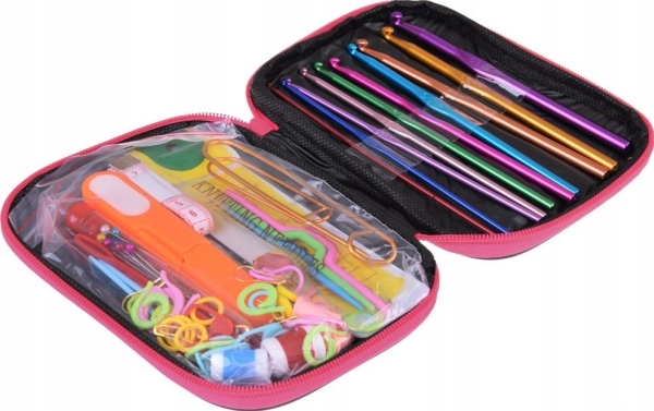 Yokomisiada til hækling 100ele hæklenåle 0,6-6,5 tilbehør etui ZA5319