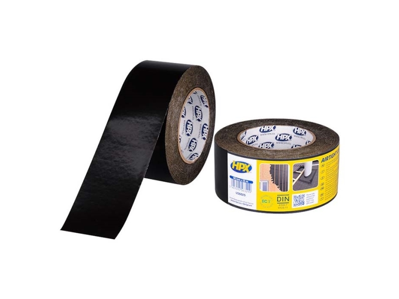 HPX PE film tape, sort uv, 60mm x 25m
