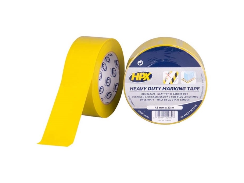 HPX heavy duty markeringstape gul 48mm x 33m