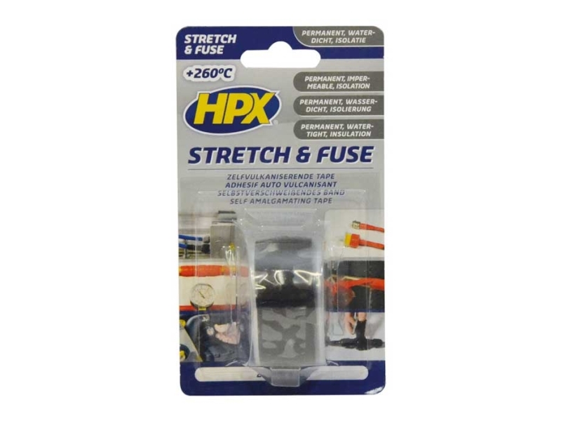 HPX stretch og fuse sort - 25mm x 3 m