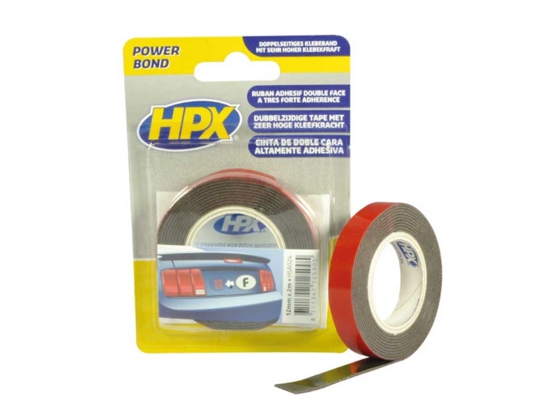 HPX dobbeltklæbende tape 12mm x 2m