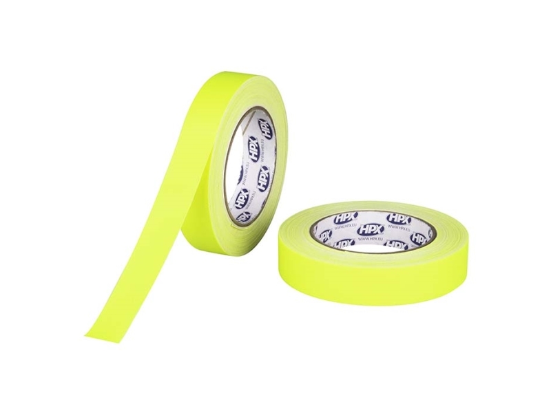 Gaffatape fluo yellow, 25mm x 25m