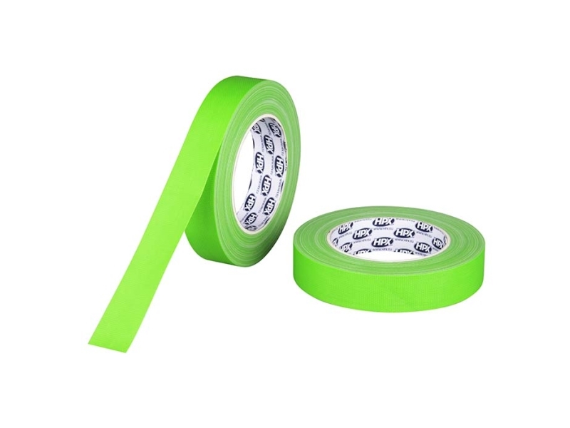 Gaffatape fluo grøn, 25mm x 25m