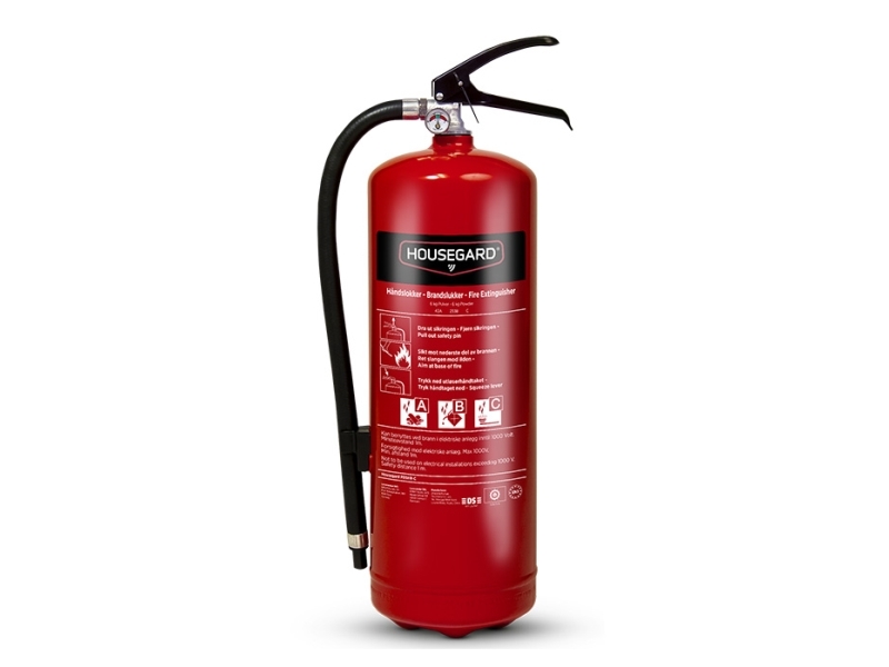 HOUSEGARD ildslukker pulver 6kg. m. vægbeslag - 1880029 | N - A | GameStuff