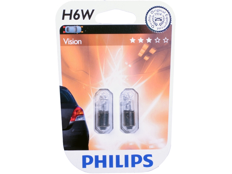 Philips Vision 12036B2 More, 6 W, 12 V, H6w, 2 Stk