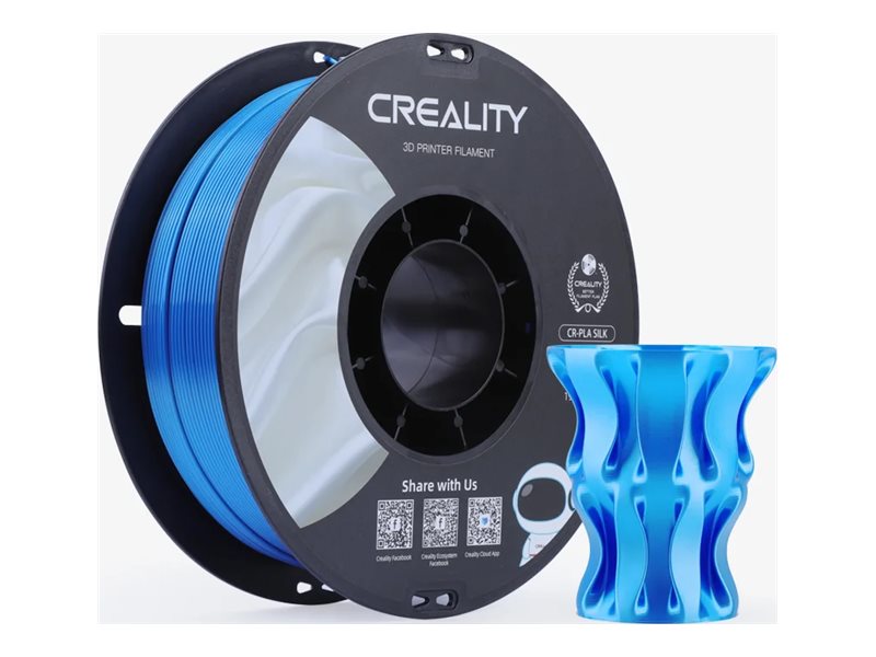 Creality3D - Blå - 1 kg - box - CR-Silk PLA filament (3D) | Skrivare - Bläck, toner & förbrukningsvaror - 3D-förbrukningsvaror | GameStuff
