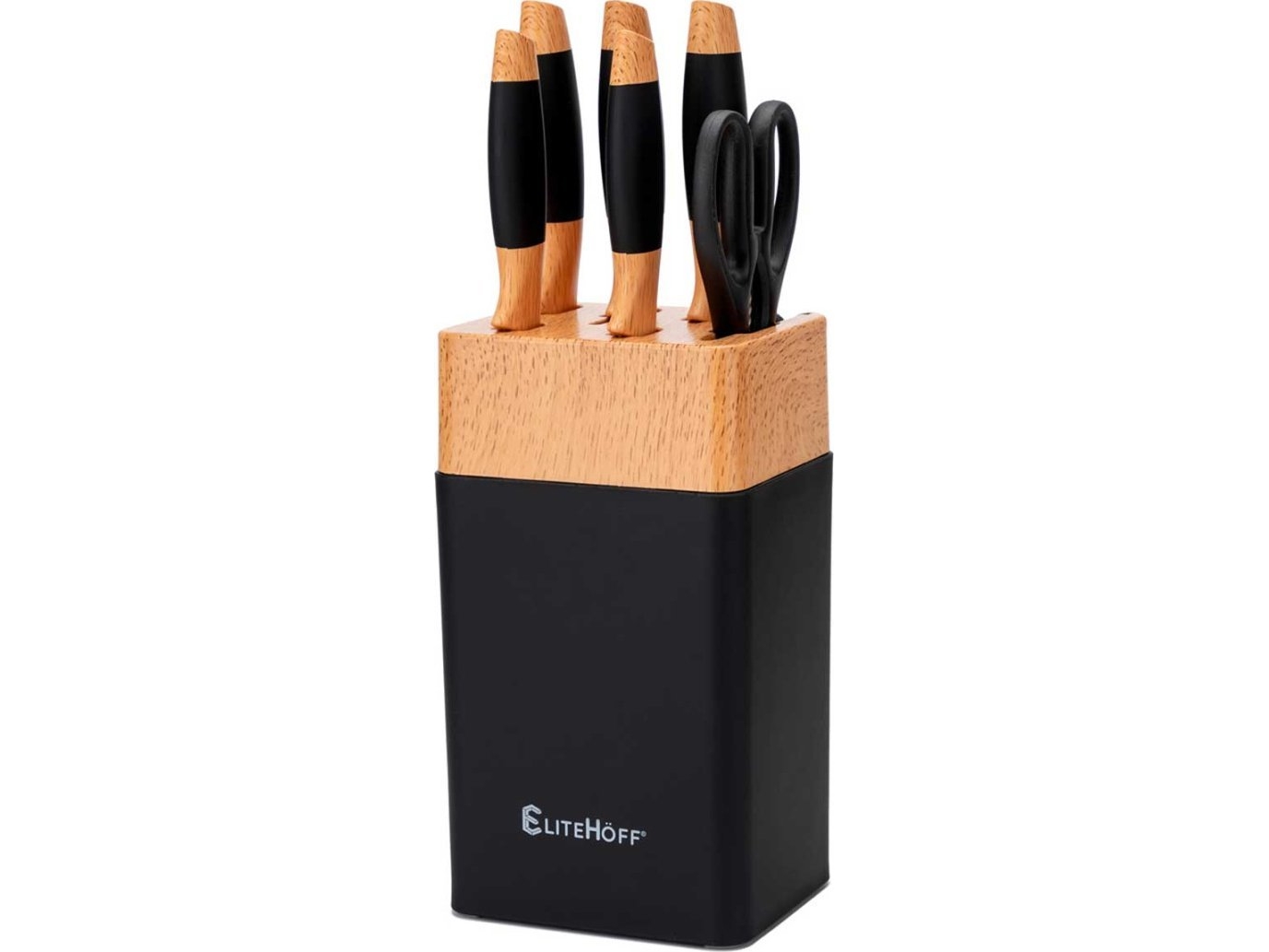 Elitehoff køkkenknive i stativ med slibemaskine E-6266