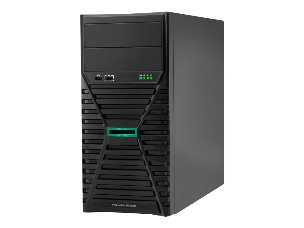 HPE ProLiant ML30 Gen11 - Server - tower 4U - envejs - 1 x Xeon E-2434 / op til 5 GHz - RAM 32 GB - SATA - hot-swap 2.5 bås(e) - SSD 2 x 480 GB - Gigabit Ethernet - skærm: ingen - Smart Choice