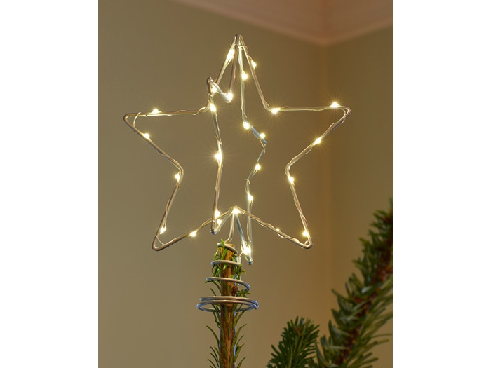 Sirius Christina Weihnachtsbaumspitze - Silber - H 25 Cm