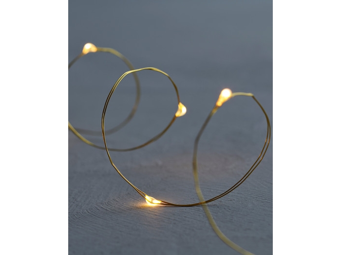 Sirius Knirke Led-Lyskæde 40 Led - Klar/Guld