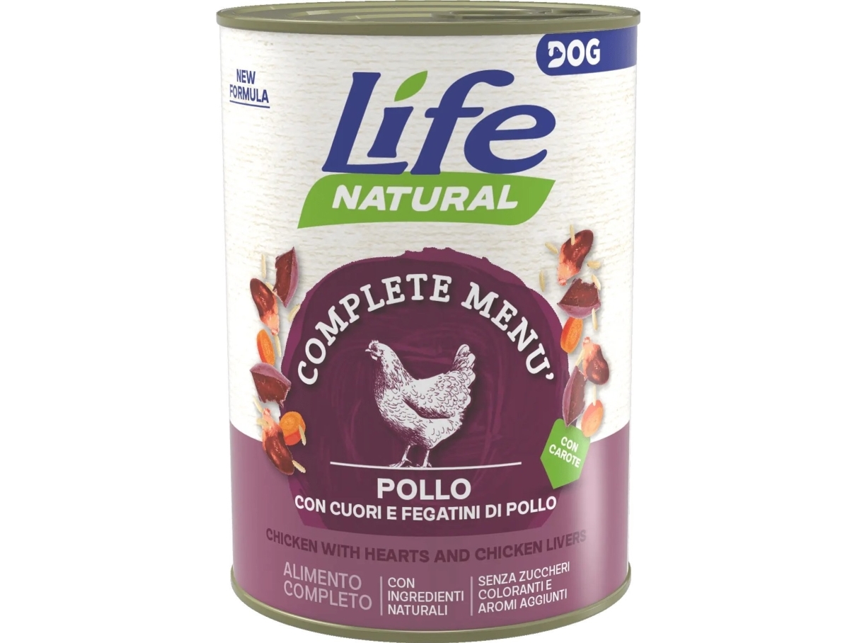 Life Pet Care Life Dog Karma Vådfoder Til Hund: Kyllingehjerter/Lever 400 G