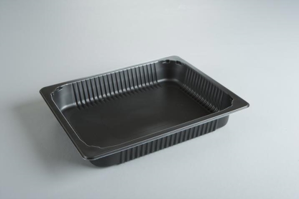 Plastbakke, Færch, P 2325-50T, 1-Rums Rektangulær 3170 Ml,268X327x50mm Pp, Sort, Karton A 100 Stk Fø