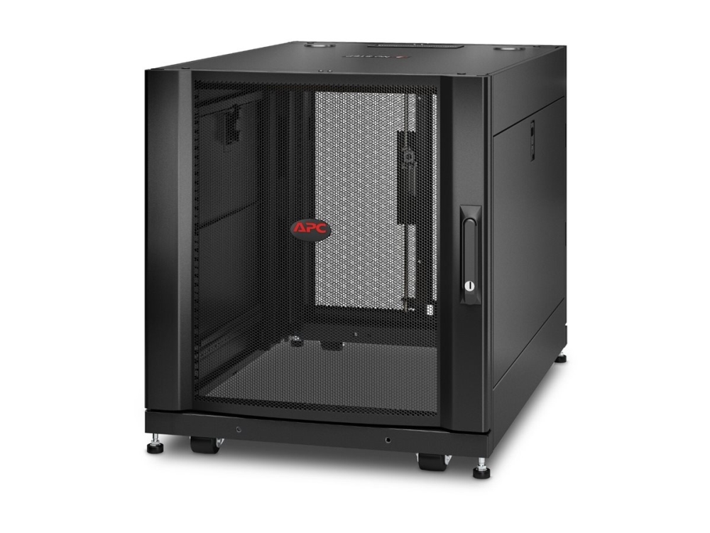 APC NetShelter SX - Rack kabinet - sort - 12U - 19 - TAA-kompatibel - for P/N: SMTL1500RM3UC, SMTL1500RMI3UC, SRT2200RMXLAUS, SRTL3KRM1UC, SRTL3KRM1