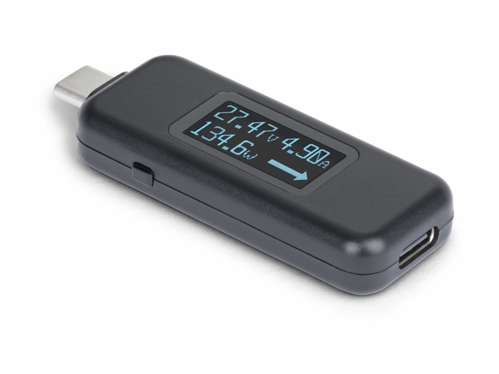 StarTech.com USB-C Power Tester, Bi-Directional Digital Voltage/Current - USB-C strömtester - digital multimeter, bi-directional - svart | Datorkomponenter - Nätaggregat - Övriga nätaggregat | GameStuff