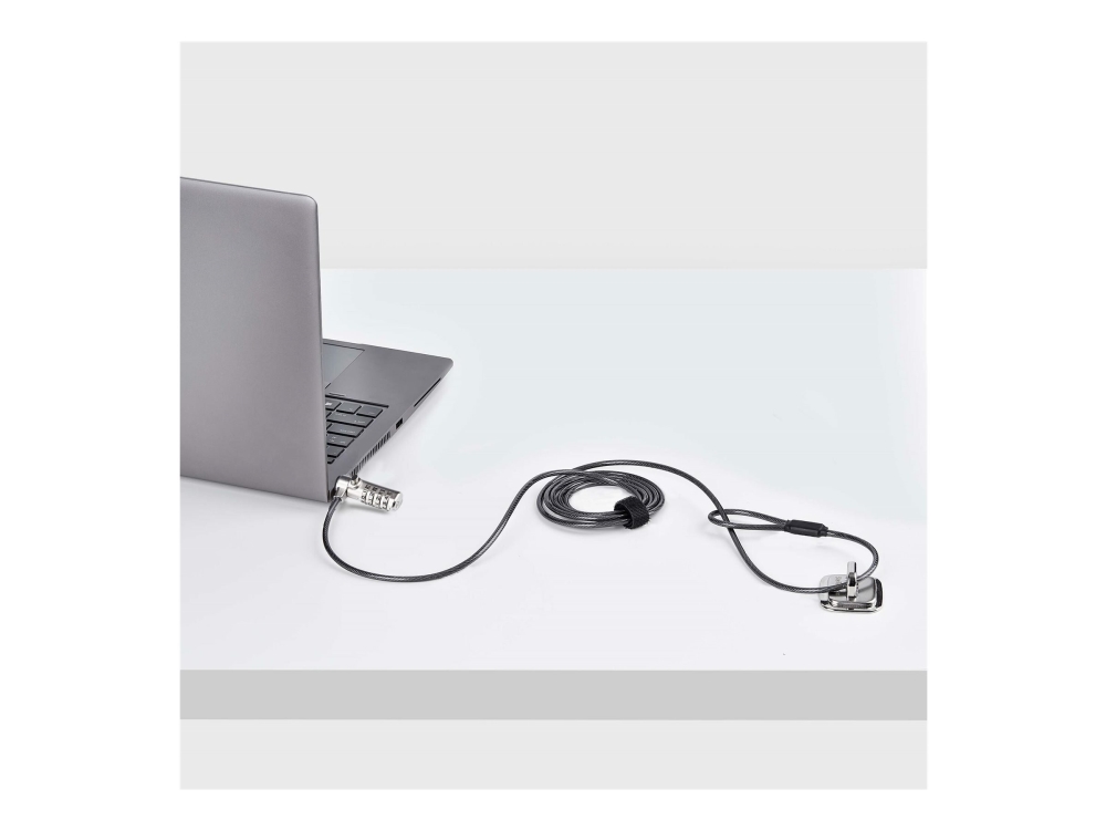 StarTech.com Slim Lock Noble Wedge Slot Compatible, 6.6ft Locking Cable - Lås för säkerhetskabel - 2 m - TAA-kompatibel | Datorer & Surfplattor - Bärbara tillbehör - Övriga tillbehör | GameStuff