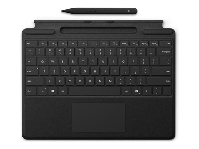 Microsoft Surface Pro Keyboard - Tastatur - med trackpad, accelerometer, Surface Slim Pen 2 opbevaring og opladningsbakke - AZERTY - belgisk - sort - med Slim Pen 2 - for Microsoft Surface Pro 8, Pro 8 for Business, Pro 9, Pro 9 for Business, Pro 10 for Business, Pro (11th Edition), Pro for Business (11th Edition)