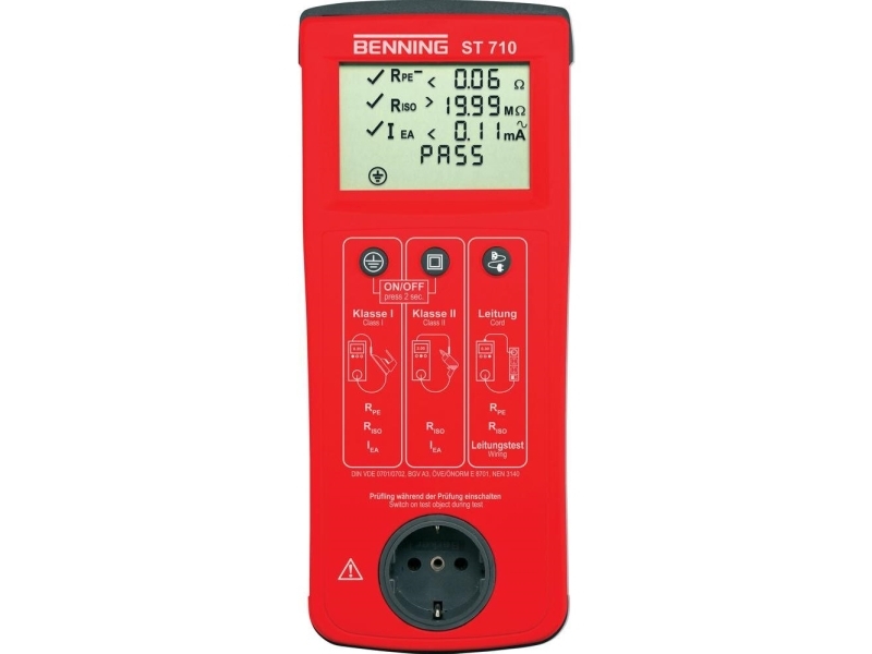 Benning-tester til enheder F (CEE 7/4) (BENNING ST 710 (DE))