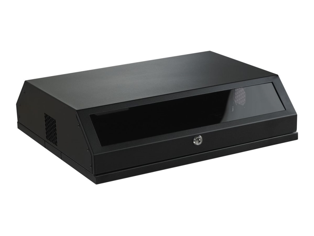 Lanview By Logon - Rack Kabinet - 3U (Drejelig) + 5U (Vandret), 537 X 475Mm, Slank - Vægmonterbar - Sort, Ral 9005 - 8U - 19"