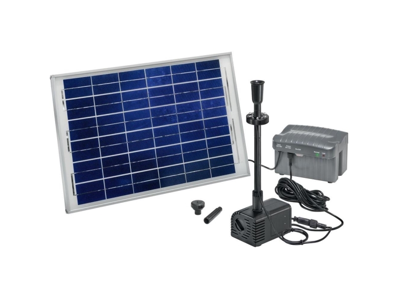 Esotec 101780 Siena Plus Solcellepumpesæt Med belysning, med batterilager