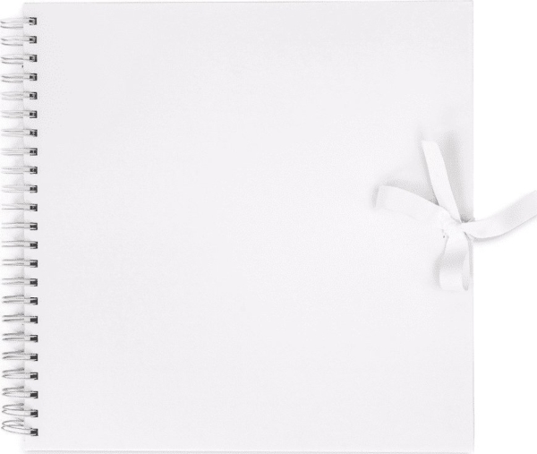 Dalprint album til dekoration 20,5 cm x 20,5 cm - hvid (40 kartonark) |