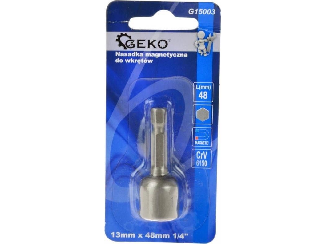 Geko Magnetisk Bitsholder Til Skruer 13 Mm X 48 Mm 1/4"/Type Farmer (200) G15003