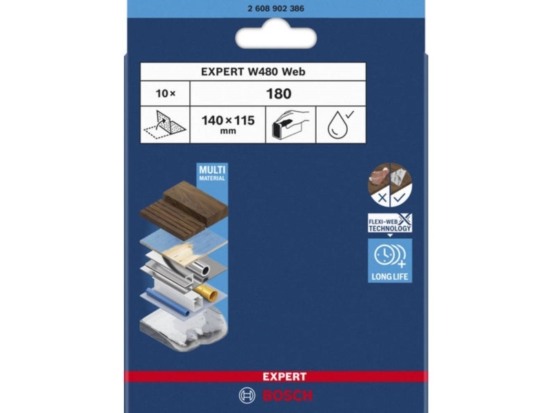 Slippåse SCIER EXPERT W480 web, G180 10 st | Elverktyg - Tillbehör - Tillbehör till Slipmaskin | GameStuff