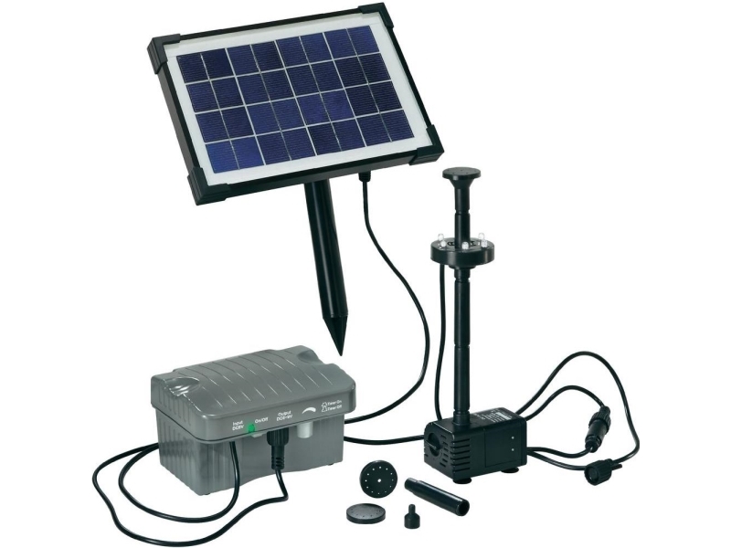 Esotec 101775 Palermo LED Solcellepumpesæt Med belysning, med batterilager