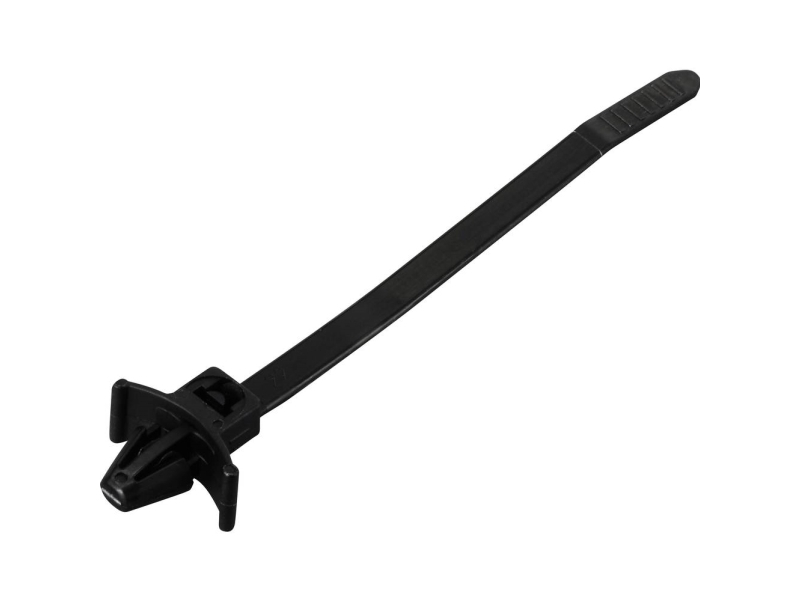 TRU COMPONENTS TC-13030700 TC-WM-100-4.8-UVB-B Kabelbinder 100 mm 4.8 mm Sort Med fingerlås, Uv-stabiliseret, kemisk bestandighed 100 stk