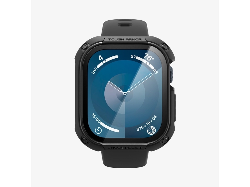 Spigen Tough Armor, Boks, Smartwatch, Sort, Apple, Apple Watch 10 (46Mm), Polykarbonat (Pc), Termoplastisk Polyurethan (Tpu)