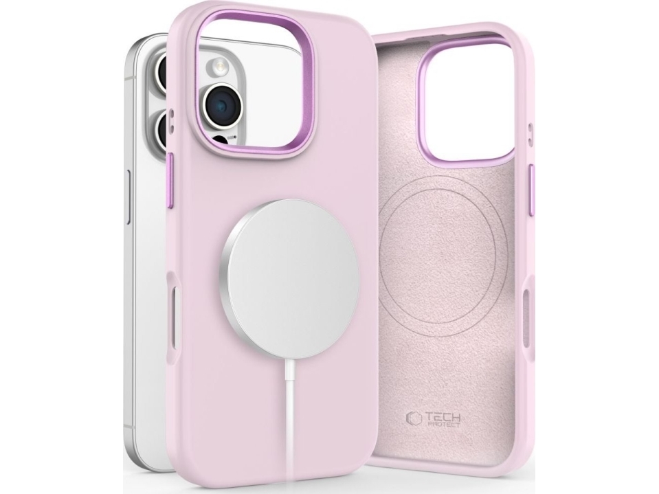 Tech-Protect Tech-Protect Silicone Pure Magsafe Iphone 16 Pro Pink Pearl