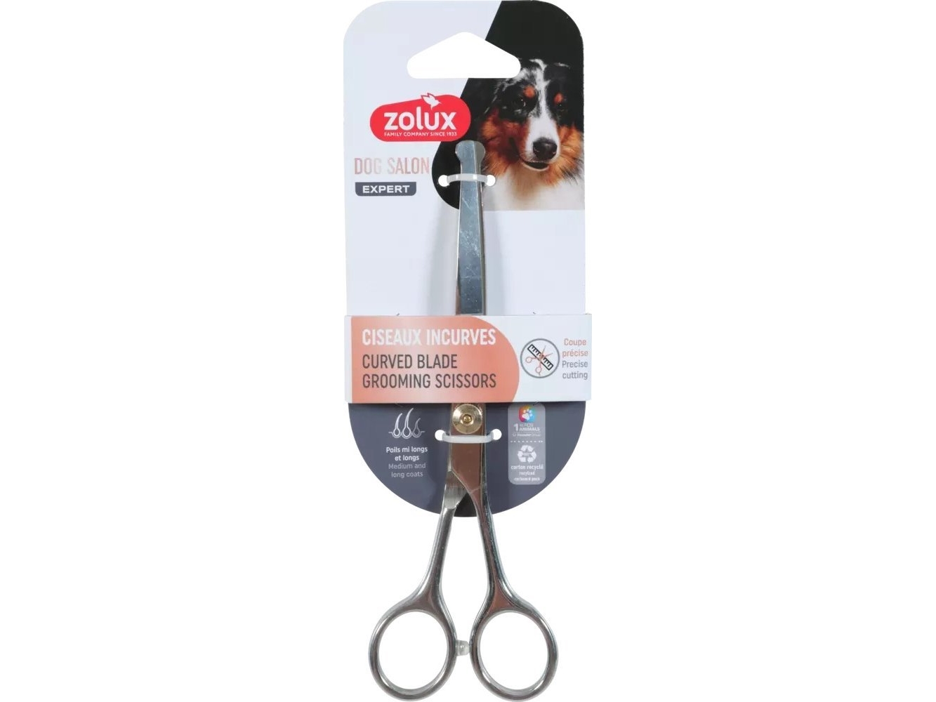 Zolux ZOLUX Kaarevat sakset keskipitkälle ja pitkälle karvalle DOG SALON DOG SALON