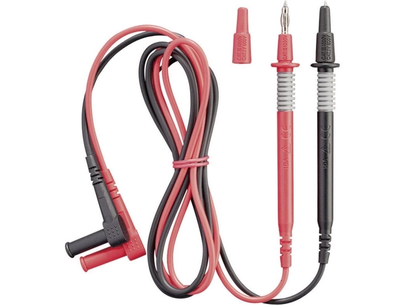 Benning Sicherheits-Messleitungs-Set [ Lamellenstecker 4 Mm - Prüfspitze] 1.00 M Schwarz, Rot Messleitungen 4 Mm (044145)