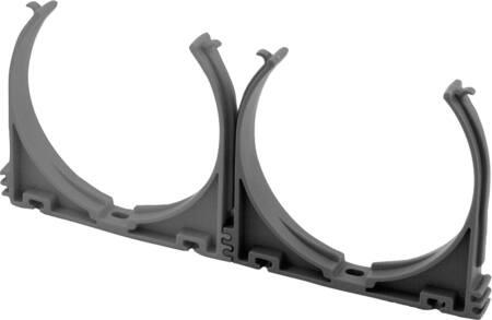 LINDAB InDomo fikseringsklemme CLAMP63, blå til fiksering af flexslange LFPE63/LFPEB63 til underlag. Afstand 1 m. 48 stk. pr. pose. | Diverse | GameStuff