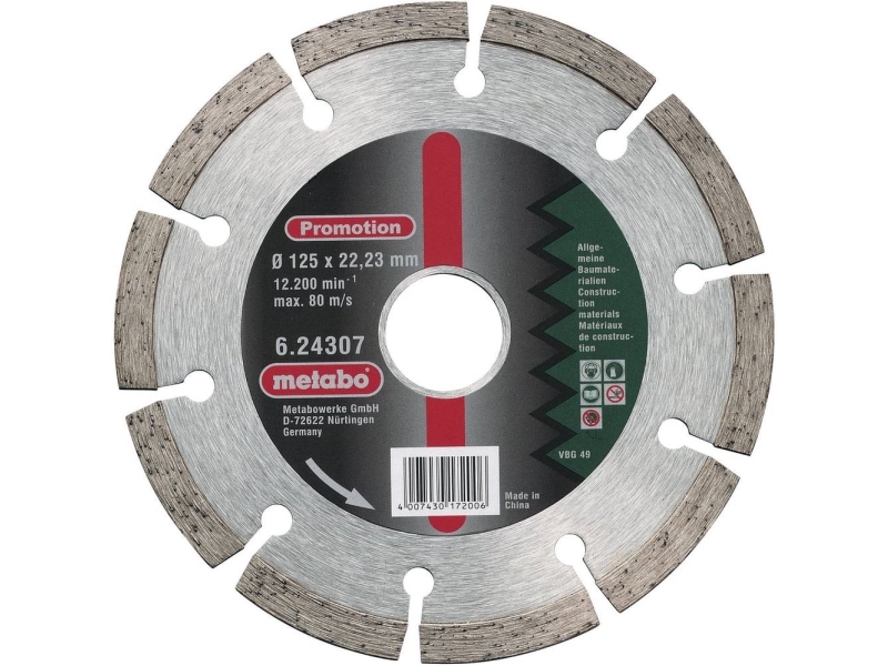 Metabo 624310000, Beton, Fliese, 22 Cm, 2,22 Cm, 6600 U/Min, 1 Stück