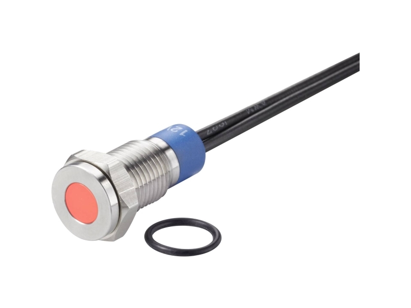 Conrad Tc-7495144, Rød, -25 - 55 °C, Ip67, 12 V, 9,5 Mm, 1 Stk