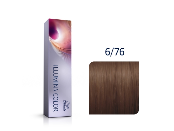 Wella Illumina Color Permanent Hair Color 6/76 Dark Brown Violet Blonde 60Ml