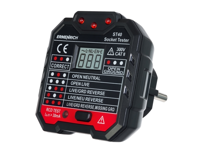 Levenhuk Ermenrich Zing St40 Socket Tester - Stikkontakttester