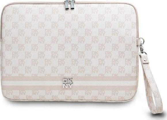 Etui Dkny Dkny Sleeve Dkcs14pvshlp 14" Różowy/Pink Checkered Pattern Printed Stripes