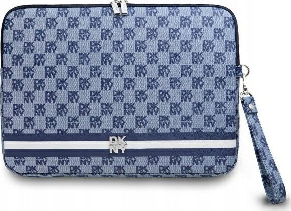 Etui Dkny Dkny Sleeve Dkcs14pvshlb 14" Niebieski/Blue Checkered Pattern Printed Stripes