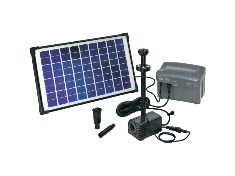 Esotec 101774 Napoli LED Solcellepumpesæt Med belysning, med batterilager