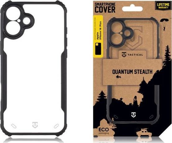 Tactical Quantum Stealth Cover For Apple Iphone 16 Plus Clear/Black Standard