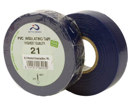Tape blå 15MMX10M NR.21 | Rutter och fästanordningar - Isolerande tejp | GameStuff