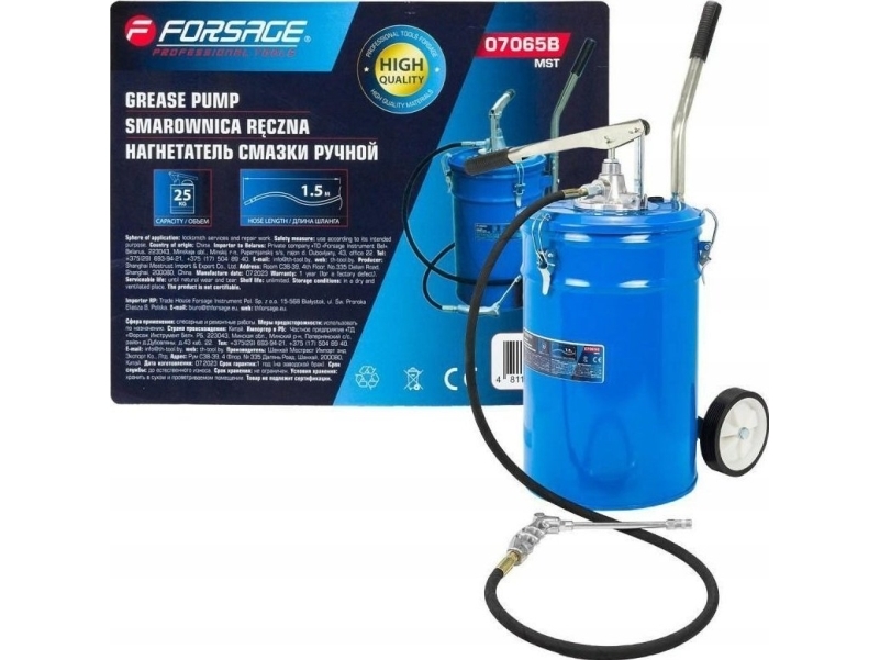 Forsage-käsirasvalaite/voitelulaite (25kg)